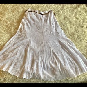 AGB White Long Skirt with Over and Under Layers.